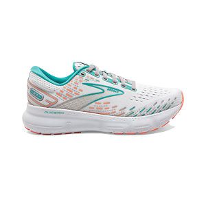 Brooks Glycerin 20 Road Running Shoes - Womens, White/Green/Coral | IE-AYI064179